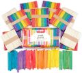 Colorations (500 pcs) Regular Colored Wood Craft Sticks Popsicle Sticks 4.5" inch Colored Popsicle Sticks for Crafts (5 Colors) Large Colorful Wood Craft Sticks for DIY Decor & Ice Cream. Bulk Wide & Jumbo Wooden Craft Popsicle Sticks for Kids. 