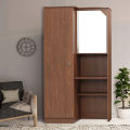 Modern Single Door Almirah and Two Shelves With Mirror | Book Shelf | Shelves | Mirror by Family Furniture.