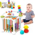 Baby Montessori Toy 2 Years Shape Sorter Toy Sensory Sorting Toys Motor Training Games Kids Educational Toys For Baby 1 2 Years.
