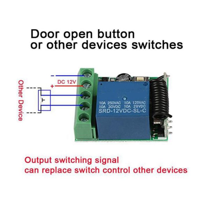 433%20Mhz%20RF%20Wireless%20Switch%20Receiver%20DC%2012V%20Single%20Relay%20Receiver%20Module%20with%201Pcs%20A/B%20Key%20Remote%20on%20Off%20Transmitter%20-%20Image%207