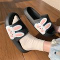Thin Strip Girl Heart Lovely Soft Cute Rabbit Home Slippers Female Summer StudentinsNon-Slip Deodorant Bathroom Slippers. 