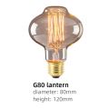 Retro Edison Bulb E27 220V 40W Light Bulb A60 ST58 ST64 T10 T45 T185 G80 G95 Filament Vintage Ampoule Incandescent Spiral Lamp. 