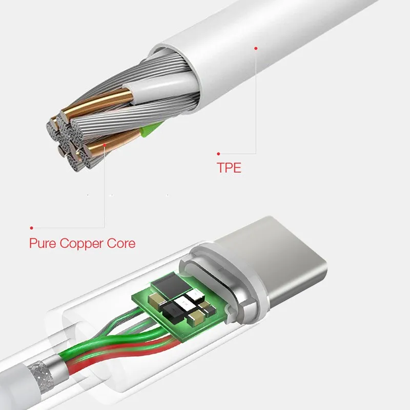 3M Type C Cable For LG W41 Pro W41 Plus Velvet K92 5G K30 K41S K42
