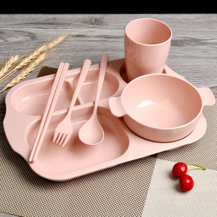 6Pcs/set%20Wheat%20Straw%20Dinnerware%20Students%20Household%20Set%20Biodegradable%20Plastic%20Unbreakable%20Dinnerware%20Tableware%20Plates%20for%20Children%20-%20Image%208