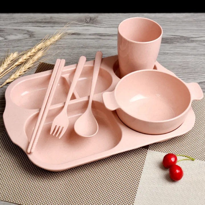 6Pcs/set%20Wheat%20Straw%20Dinnerware%20Students%20Household%20Set%20Biodegradable%20Plastic%20Unbreakable%20Dinnerware%20Tableware%20Plates%20for%20Children%20-%20Image%208