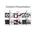 Black and White High Contrast Soft Cloth Book Baby Newborn Sensory Toys. 