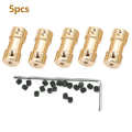 5pcs Motor Copper Shaft Coupling Coupler Connector Sleeve Transfer Joint Adapter.
