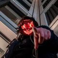 Cosplay Halloween Purge Mask Glowing Neon Led Mask Masque Masquerade Party Masks Flashing In The Dark Costume Accessories. 