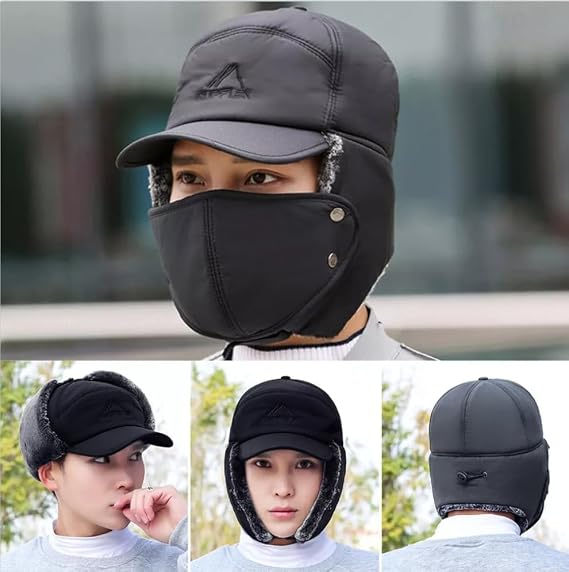 3%20in%201%20Winter%20Cap%20Hat%20for%20Men%20and%20Women%20Fur%20Warm%20Windproof%20Cap%20(Adjustable)%20%20Outdoor%20Velvet%20Fishing%20Skiing%20Base%20ball%20Cap%20Hats%20-%20Image%202
