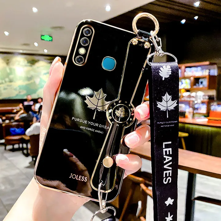 For%20Infinix%20Hot%208%20Back%20Cover%20with%20Lanyard%20+%20Wristband%20Fashion%20Shiny%20Maple%20Leaf%20Plating%20Bumper%20Stand%20Holder%20Case%20Camera%20Protection%20Soft%20Silicone%20Mobile%20Phone%20Cases%20-%20Image%203