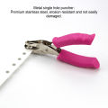 Single Hole Puncher Versatile Paper Puncher Rubber Wrapped Handle Colorful Easy To Use 7Pcs with Debris Storage Device for Label Clothing Ticket Scrapbook. 