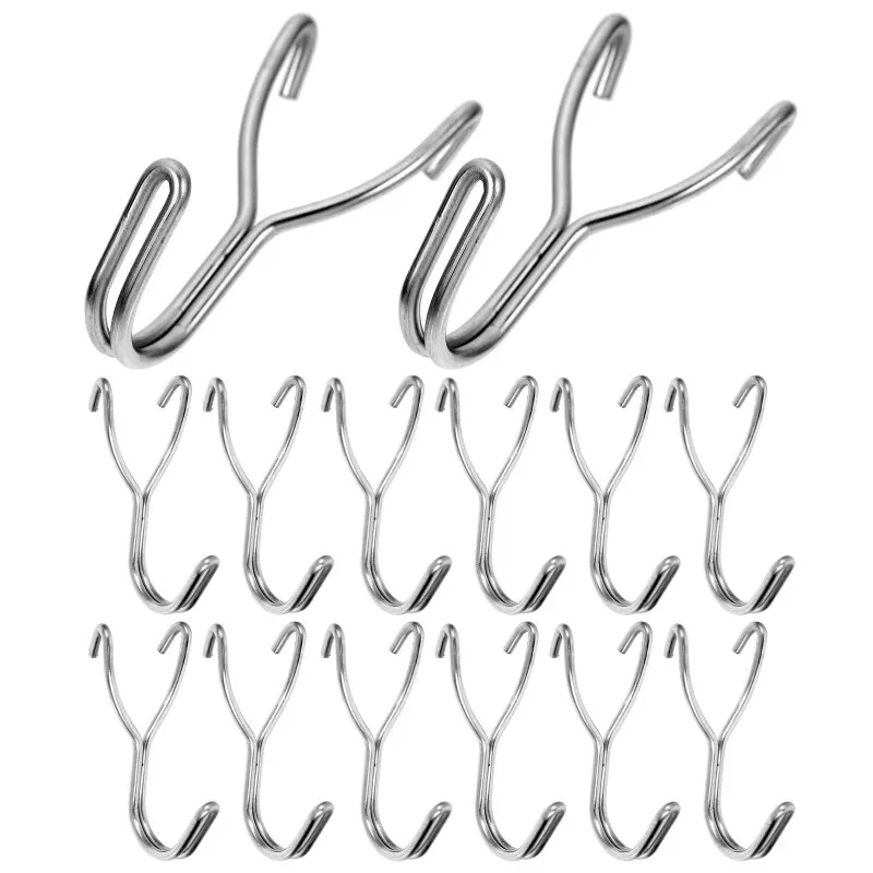 100PCS Stainless Steel Pegboard Hook Locks - Secure Display Organizer Clips For Retail & Garage