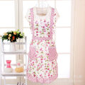 Apron Brushed Lace Edge Pastoral Korean Strap with Lining Kitchen Princess Apron. 