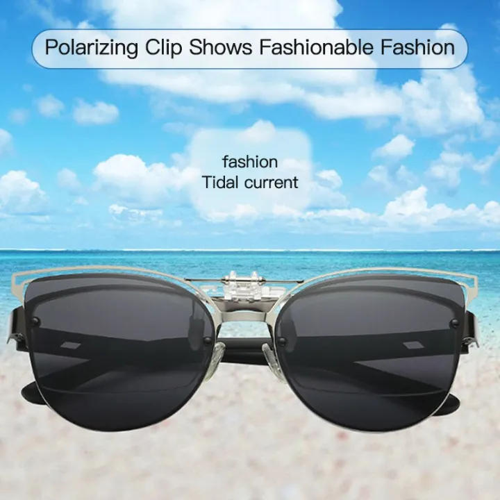 UniPolarized%20Clip%20On%20Sunglasses%20Flip-up%20Lens%20Night%20Vision%20Anti%20UV%20Driving%20Cycling%20Riding%20Fishing%20Sun%20Glasses%20Clips%20-%20Image%203