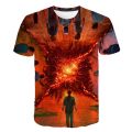 Kids Stranger Things 4 T-shirts Cartoon Printed Girls Tees Children Stranger Things 4 Tops Short-sleeve Hellfire Club Clothes. 