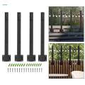 4Pcs Outdoor String Light Pole 15.55inch Height, AdjustableMetal Poles, Patio Lighting Stand for Holiday Garden Hanging String Lights. 