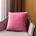 Pillow Cushion Bedroom Pillow Bedside and Sofa Back Cushion Office Waist Cushion Solid Color Stripes Pillow Cover without Core.