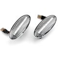 Car LED Dynamic Side Marker Signal Lamp Light Turn Lamp for Nissan Qashqai J10 X-Trail T31 Cube Juke Leaf Micra White.