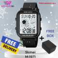 New SKMEI 1971 Multiple Time Digital Analog Watch Black.