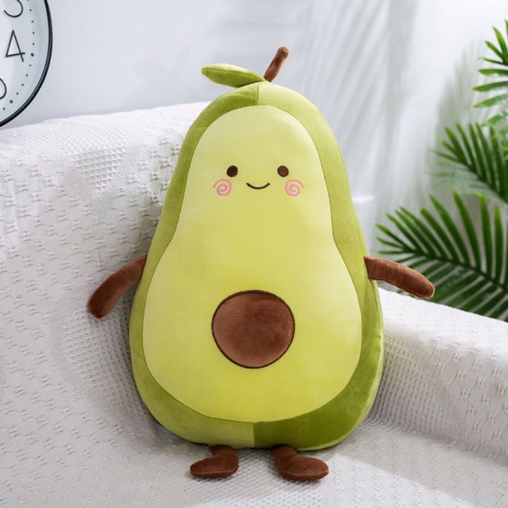 【Trick or Treat Alliance Mall】Kawaii Stuffed Fruit Avocado Doll Green Giant Avocado Plush Toy Soft Big Sleeping Pillow Birthday Gift for Girl