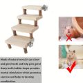2pcs Small Pet Nest Toy, Hamster Straw Woven Tunnel Nest With Wooden Ladder And Warm Pad, Small Animal Supplies.