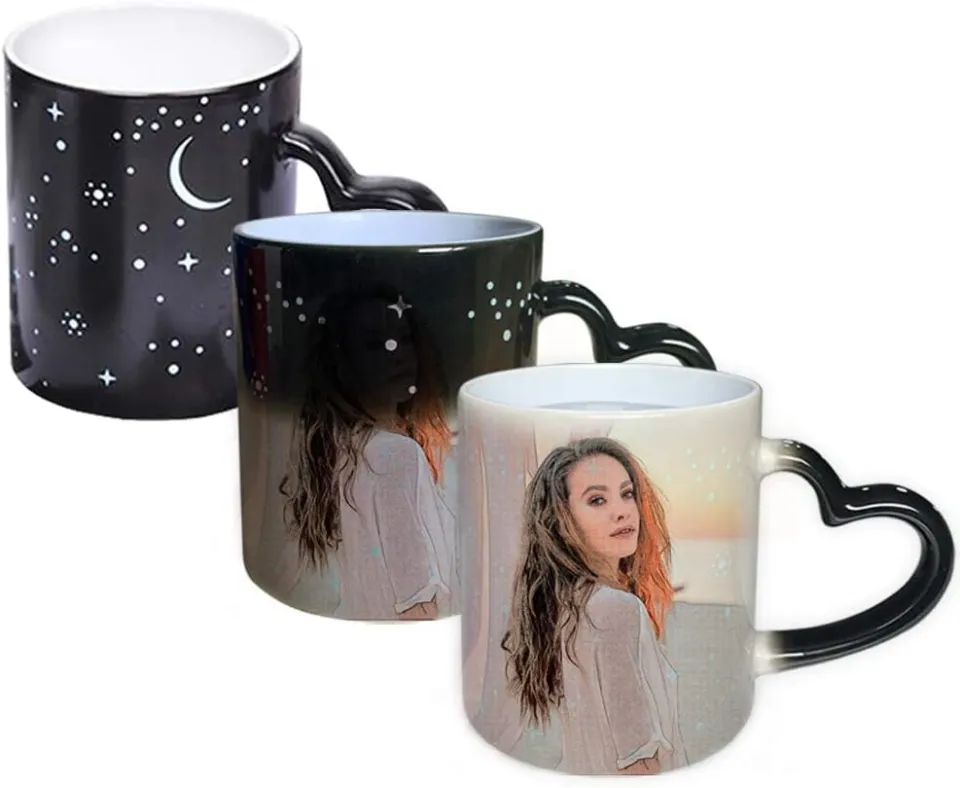 Customize Coffee Mugs Ceramic Magic Mug Pour In Hot Water Pictures Display  Print Photo LOGO Text DIY Change Color Cup Gifts