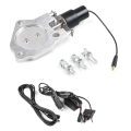 2.5in/63mm Electric Exhaust Cutout Valve Control Motor Cut Out Kit with Manual Switch Universal Electric Exhaust Cut Out Easy Install. 