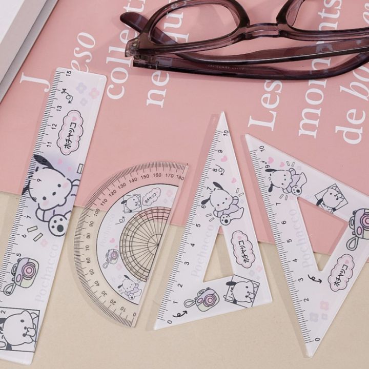 4%20Pcs/set%20Sanrioed%20Kuromi%20Pochacco%20Straight%20Ruler%20Protractor%20Students%20Math%20Geometry%20Triangle%20Rulers%20Set%20Kawaii%20Stationery%20-%20Image%202