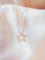 SGI fashion jewelry 18k rose gold plated Swarovski stone star style necklace for women Kwentas.