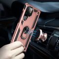 For Samaung Galaxy S22 Ultra 5G Shockproof TPU + PC Protective Case with 360 Degree Rotating Holder(Black). 