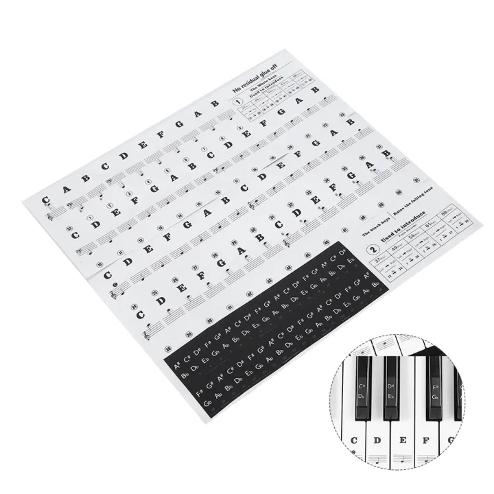 Piano%20Stickers%20Music%20Sheet%20Keyboard%20PVC%20Black%20+%20White%20Numbers%20Notes%20for%20Children%20Beginners%20-%20Image%208