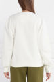 Trussardi White crew-neck sweatshirt in regular cotton with contrasting logo. 