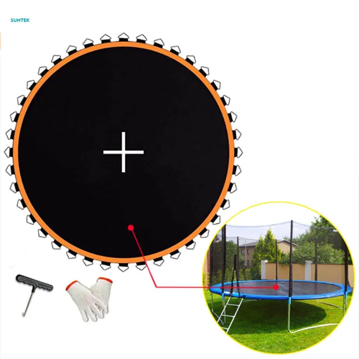 Trampoline%20Pad%20Sturdy%20Jumping%20Pad%20for%20Gymnastics%20Workout%20Practice%2012ft%20with%2072%20Buckles%20-%20Image%203