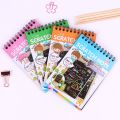 【DATA FROG Global MALL】Scratch Black Cardboard Creative DIY Draw Paper Notebook Cute Supplies Stationery. 