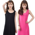 Summer New Women's Modal Stretch Thin Looking Extra Large plus Size Sleeveless Mop Dress Mop Dress.