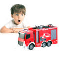 RC Fire Truck Rechargeable 2.4GHz Water Spray 7 Channel Remote Control Fire Rescue Toy Truck for Kids. 
