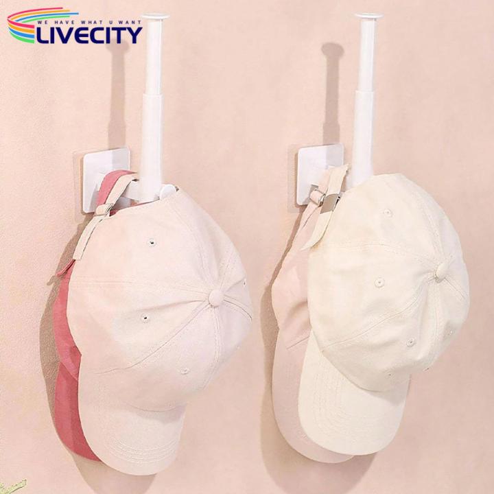 Hair%20Tie%20Organizer%20for%20Hats%20Self-adhesive%20Retractable%20Hooks%20for%20Bathroom%20Hat%20Organization%20Easy%20Installation%20Wall%20Hanger%20with%20Trace%20Stickers%20Retractable%20Hook%20for%20Baseball%20Hat%20-%20Image%209