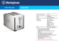 Westinghouse Two Slice Toaster (WKTT8012B). 
