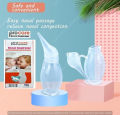 Silicone Baby Nasal Aspirator Penguin Appearance Transparent Reusable Baby Nose Cleaner Baby Nose Sucker. 