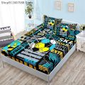 Football Sports Mattress Protector Soccer Bedding Elastic Fitted Sheet Kids Bed Cover Twin Full King Size.
