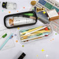 Big Capacity PVC Pencil Case with Zipper School Students Transparent Waterproof Makeup Bag Storage Box for Women Girls Student Pen Case Office School Supplies. 