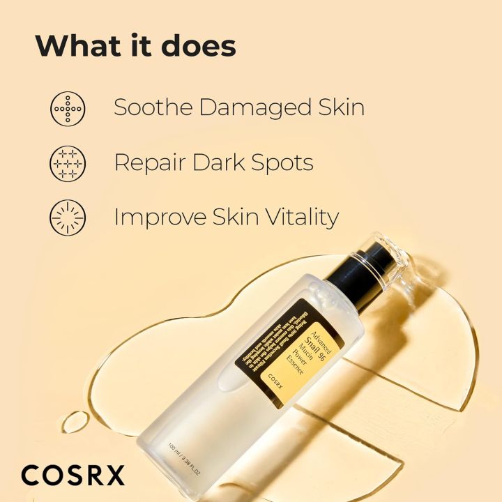 COSRX%20Snail%20Mucin%2096%25%20Power%20Repairing%20Essence%203.38%20fl.oz%20100ml,%20Hydrating%20Serum%20for%20Face%20with%20Snail%20Secretion%20Filtrate%20for%20Dull%20Skin%20&%20Fine%20Lines,%20Korean%20Skincare%20-%20Image%207