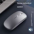 (Ready Now)C7002 2400DPI 4 Keys Colorful Luminous Wireless Mouse, Color: Dual-modes White. 