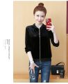 Winter Fashion Velvet Jacket Women Coats Long Sleeve Bomber Jackets Zipper Female Thin Short Baseball Basic Jacket Outwear. 