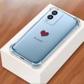 Vivo Y17s Air Cushion Shockproof Case Love Heart Casing Silicone Clear Protective Cover.