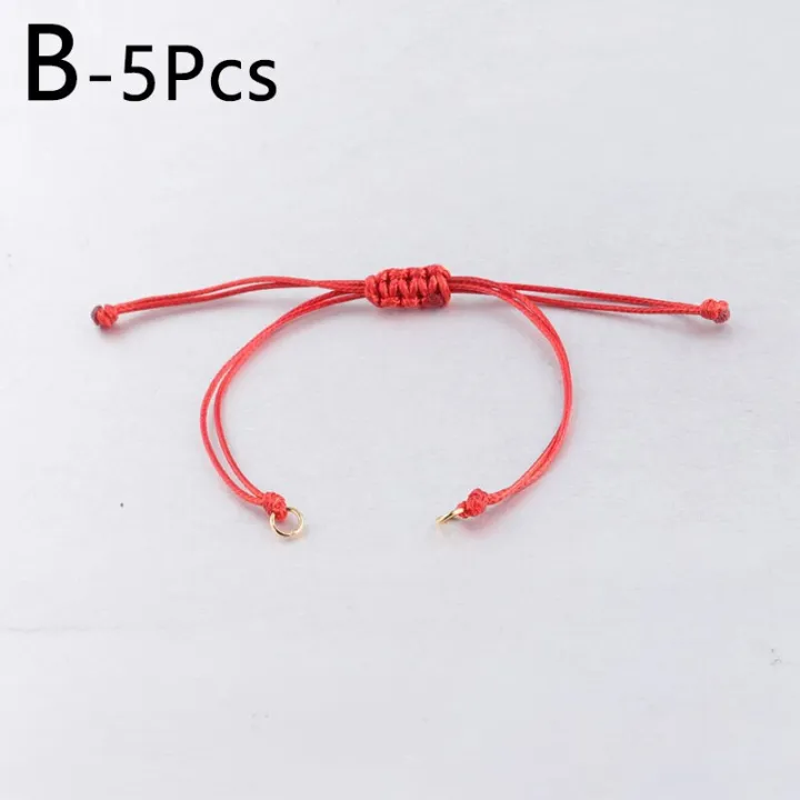 5Pcs%200.8mm%20Red%20Rope%20Braided%20Red%20Line%20Good%20Luck%20Rope%20Bracelet%20Female%20Adjustable%20Waxed%20Thread%20Women%20Gift%20Accessories%20-%20Image%202