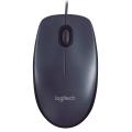 Logitech M90 Wired USB Mouse, 1000 DPI Optical Tracking, Ambidextrous PC / Mac / Laptop - Black - Wireless Mouse. 