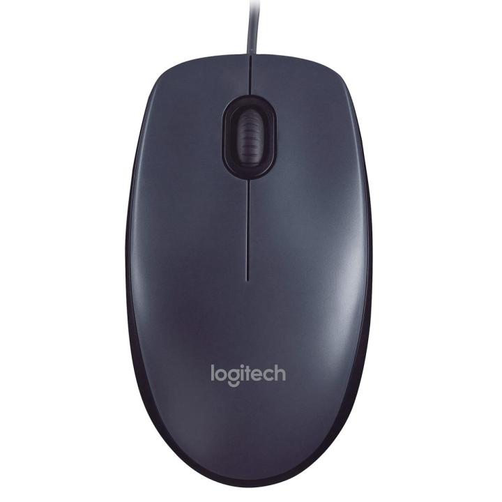 Logitech M90 Wired USB Mouse, 1000 DPI Optical Tracking, Ambidextrous PC / Mac / Laptop - Black - Wireless Mouse