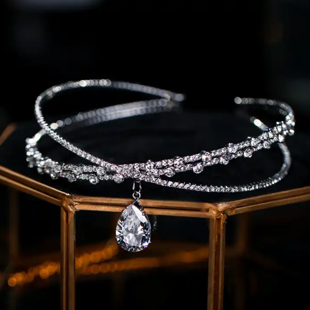 Crystal Bridal Hair Wedding Rhinestone Headbands Headpiece For Girl's and Woman's
