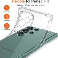 Samsung Galaxy S24 Ultra Premium Silicone Case Crystal Clear Soft TPU Ultra-Thin Transparent Flexible Protective Mobile Phone Back Cover.
